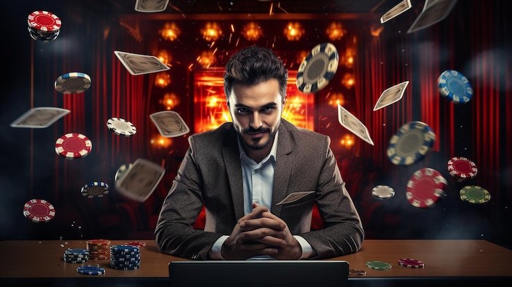 Ilustrasi pusat olahraga dan kasino virtual